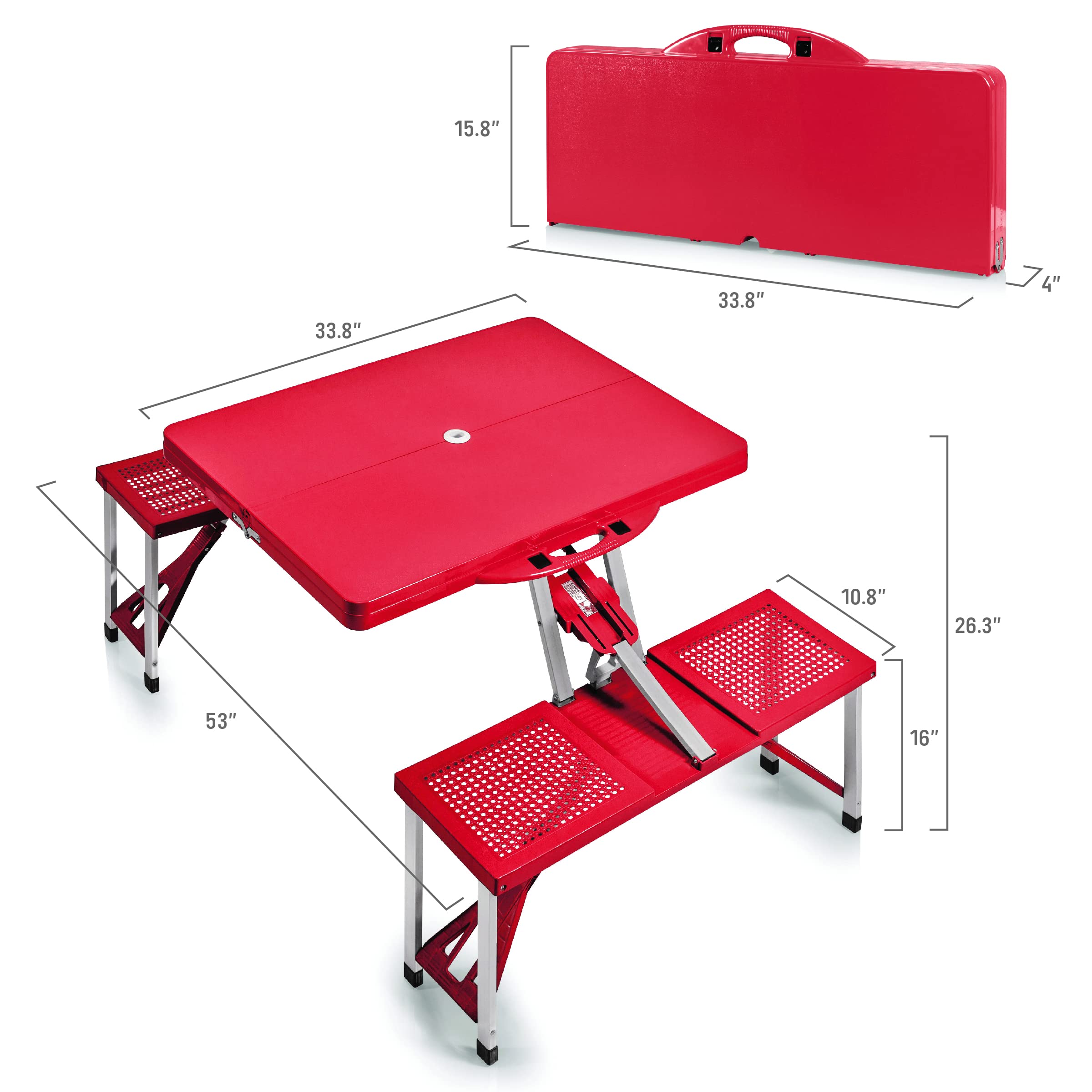 PICNIC TIME Coca-Cola Folding Picnic Table, Camping Table, Outdoor
